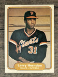 1982 Fleer #390 Larry Herndon