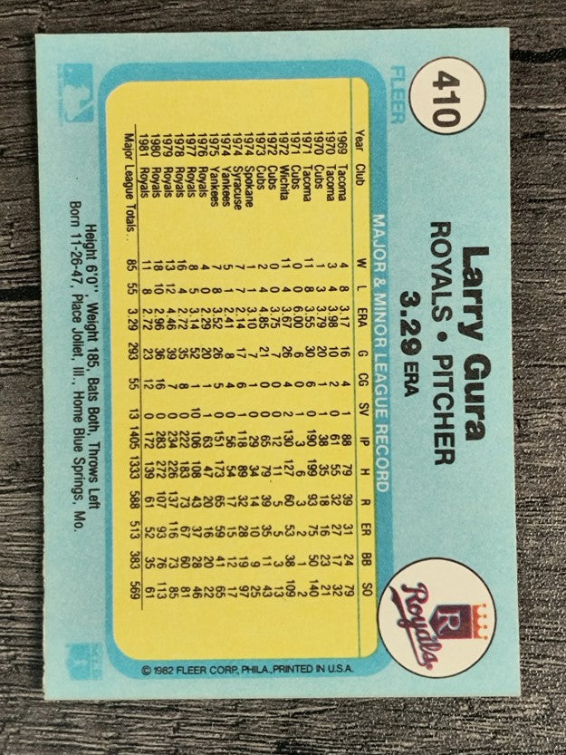 1982 Fleer #410 Larry Gura