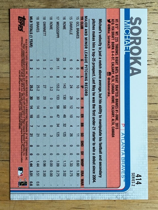 2019 Topps 150th Anniversary #414 Michael Soroka FS