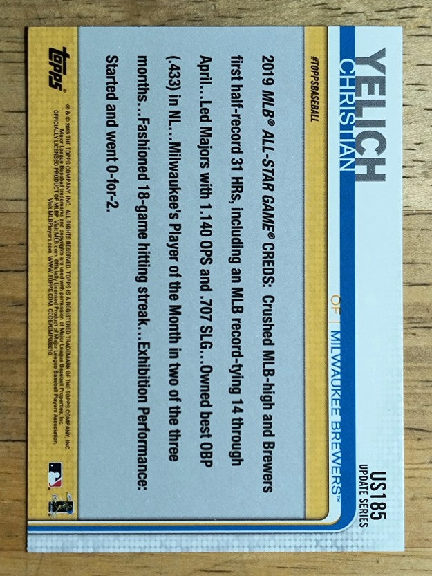 2019 Topps Update 150th Anniversary #US185 Christian Yelich AS
