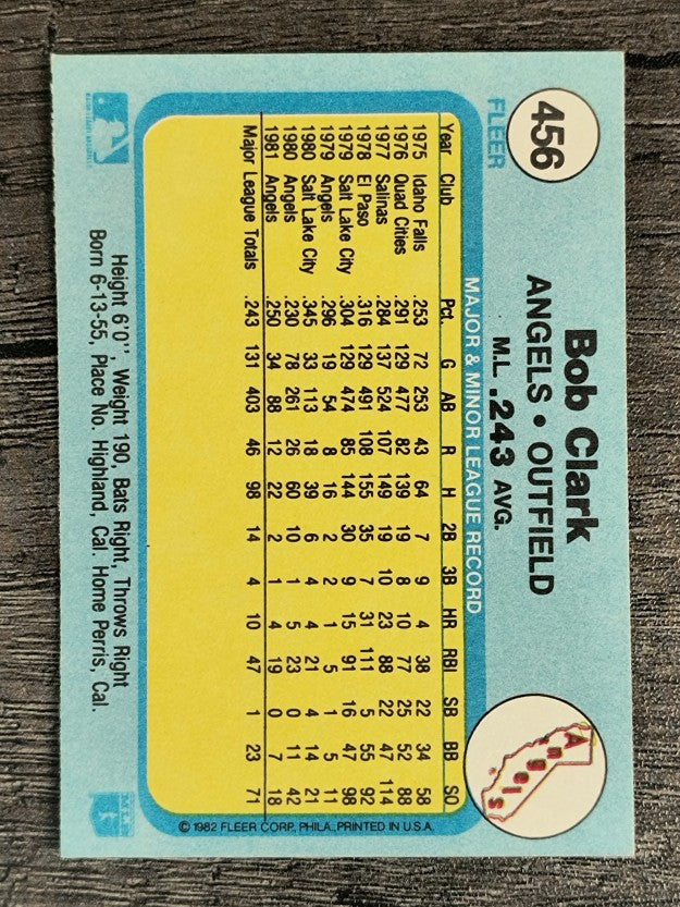 1982 Fleer #456 Bob Clark