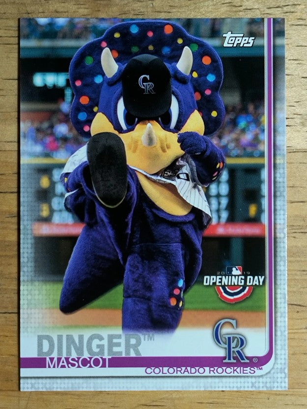 2019 Topps Opening Day Mascots #M17 Dinger