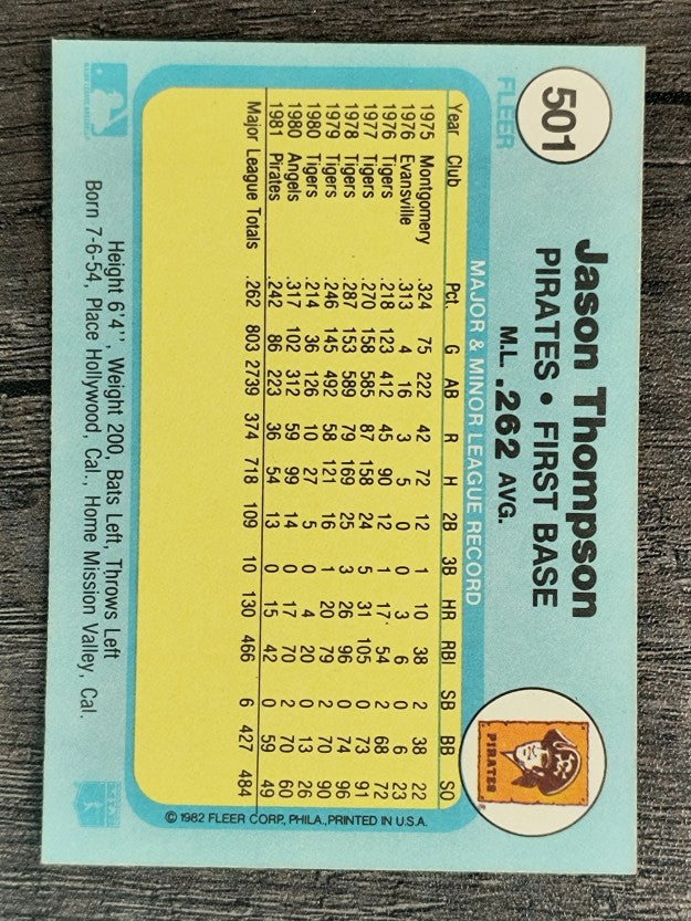 1982 Fleer #501 Jason Thompson