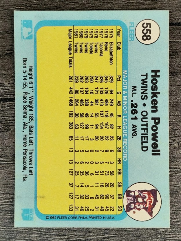 1982 Fleer #558 Hosken Powell