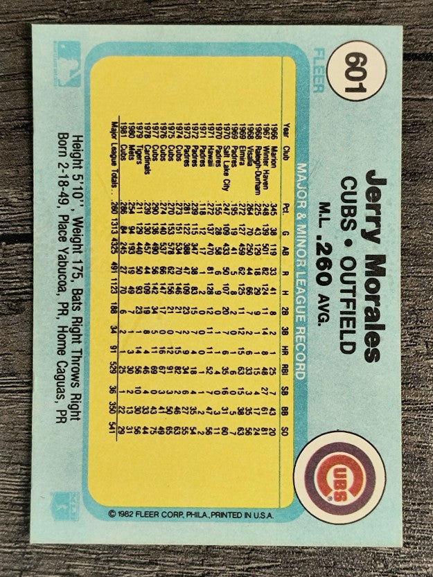 1982 Fleer #601 Jerry Morales
