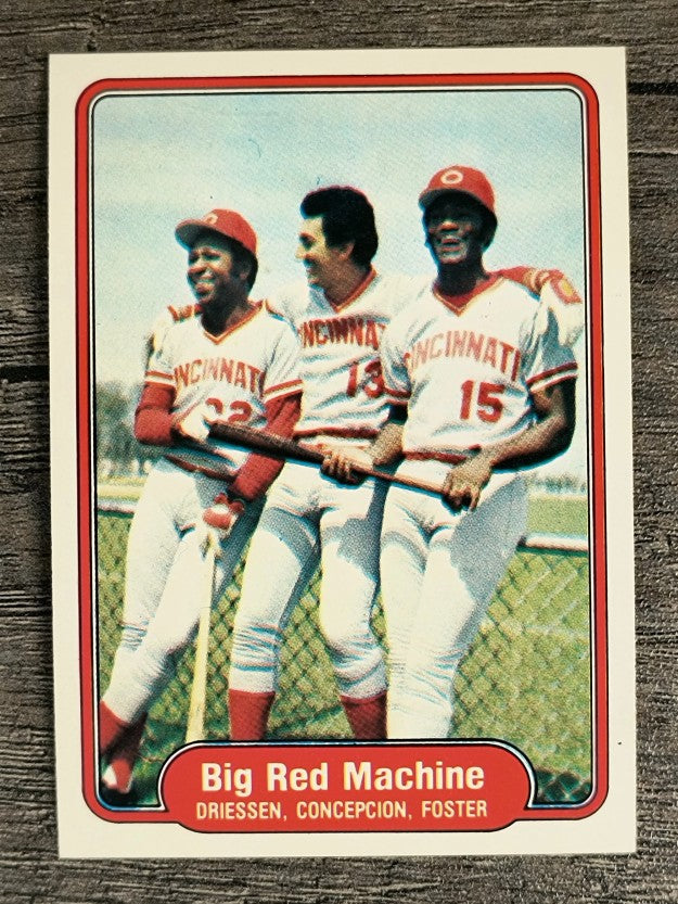 1982 Fleer #630 Dan Driessen/Dave Concepcion/George Foster