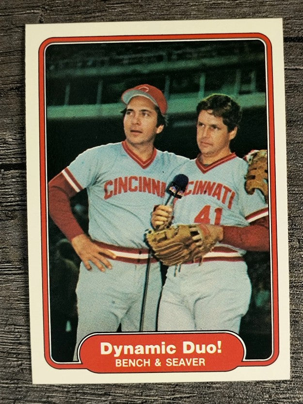 1982 Fleer #634 Johnny Bench/Tom Seaver