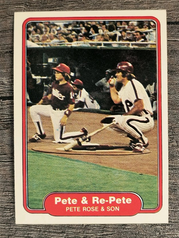 1982 Fleer #640 Pete Rose/Pete Rose Jr.