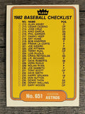 1982 Fleer #651 CL: Astros/Phillies