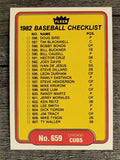 1982 Fleer #659 CL: Blue Jays/Cubs