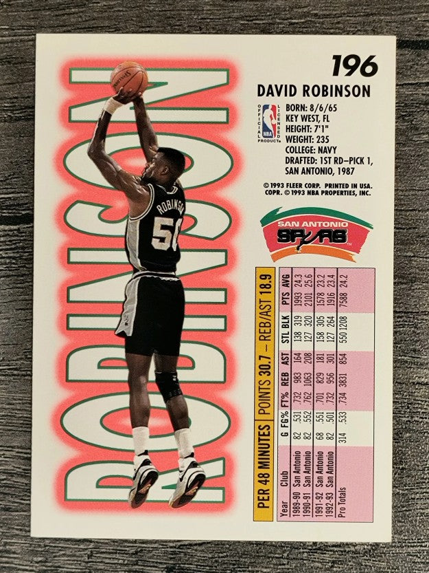 1993-94 Fleer #196 David Robinson (NM)