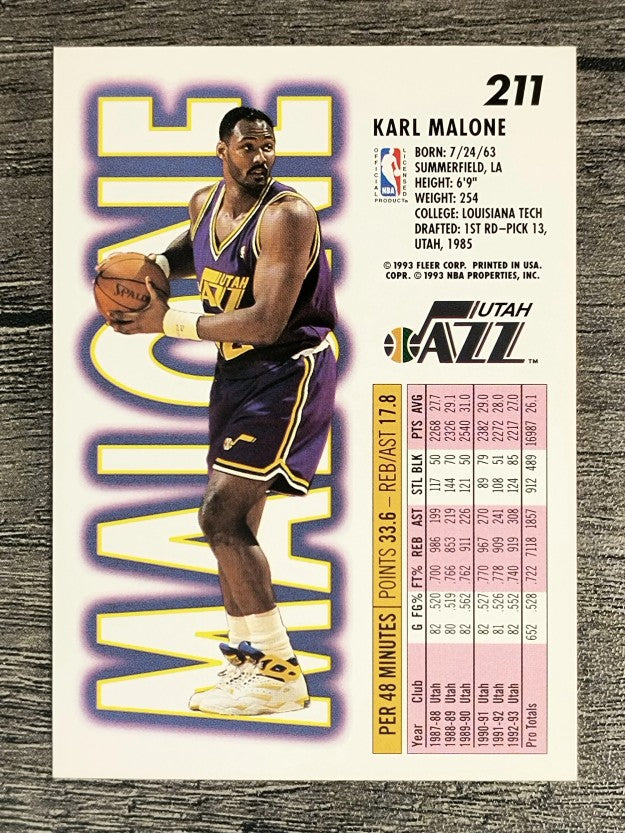 1993-94 Fleer #211 Karl Malone (NM)