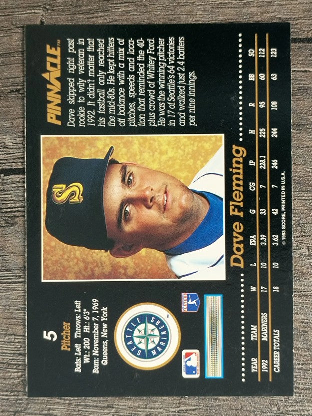 1993 Pinnacle #5 Dave Fleming