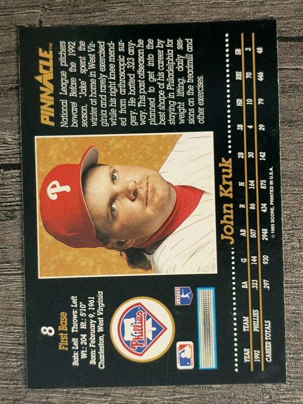 1993 Pinnacle #8 John Kruk