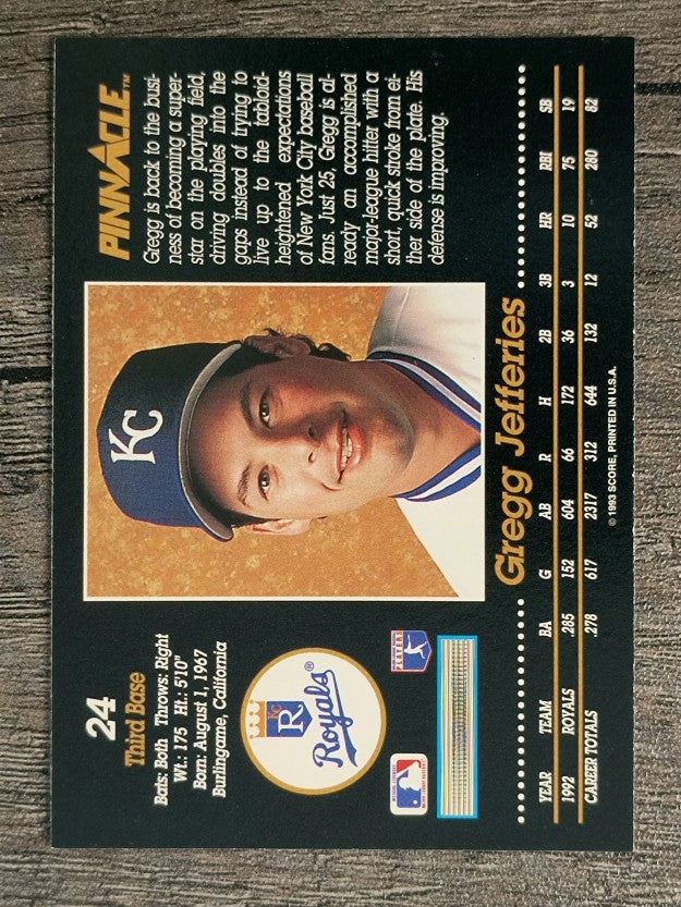 1993 Pinnacle #24 Gregg Jefferies