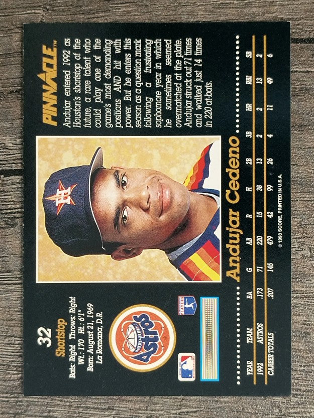 1993 Pinnacle #32 Andujar Cedeno