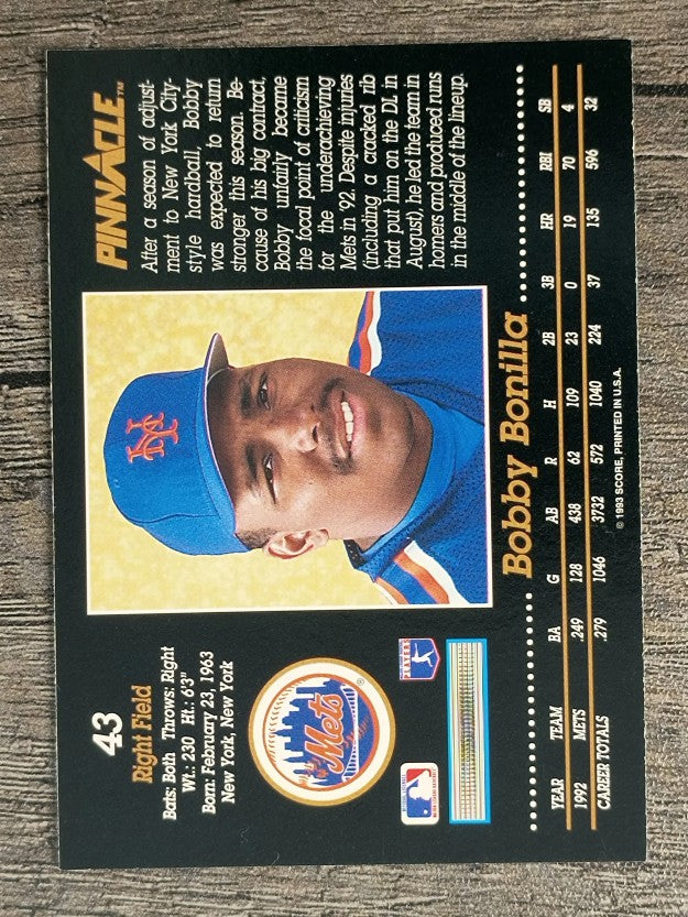 1993 Pinnacle #43 Bobby Bonilla