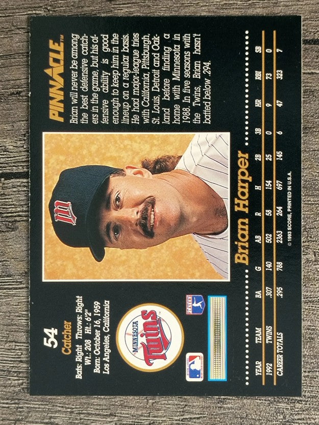 1993 Pinnacle #54 Brian Harper
