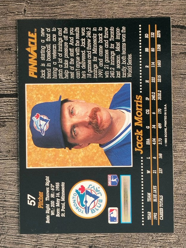 1993 Pinnacle #57 Jack Morris