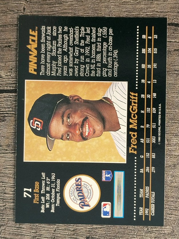 1993 Pinnacle #71 Fred McGriff
