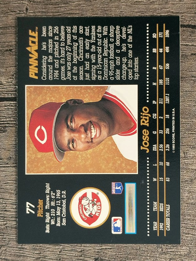 1993 Pinnacle #77 Jose Rijo