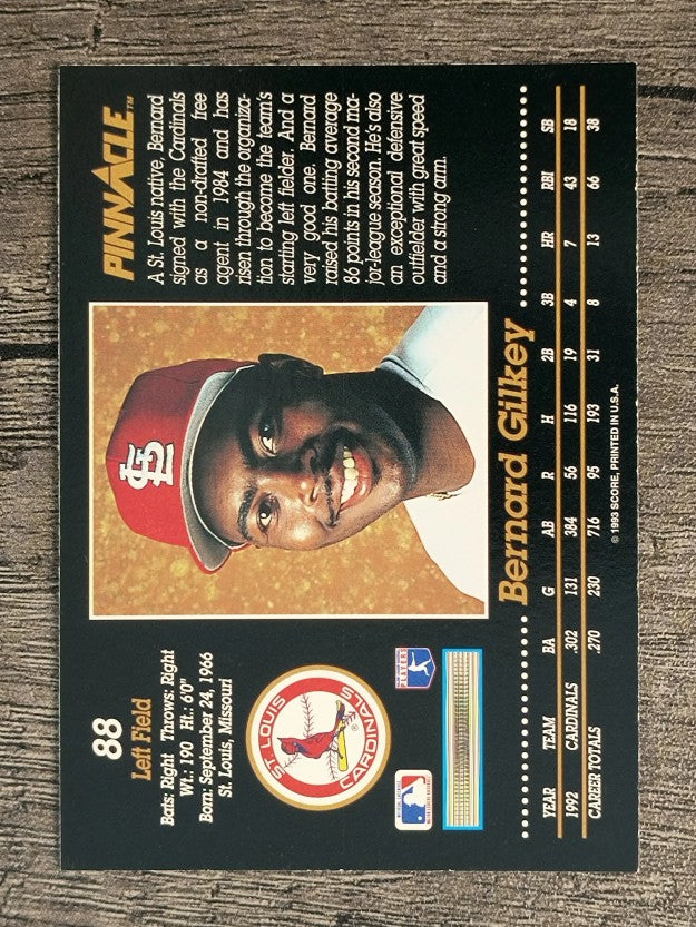 1993 Pinnacle #88 Bernard Gilkey