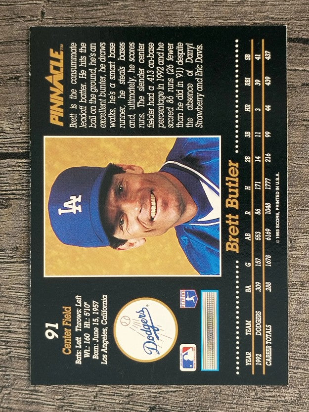 1993 Pinnacle #91 Brett Butler