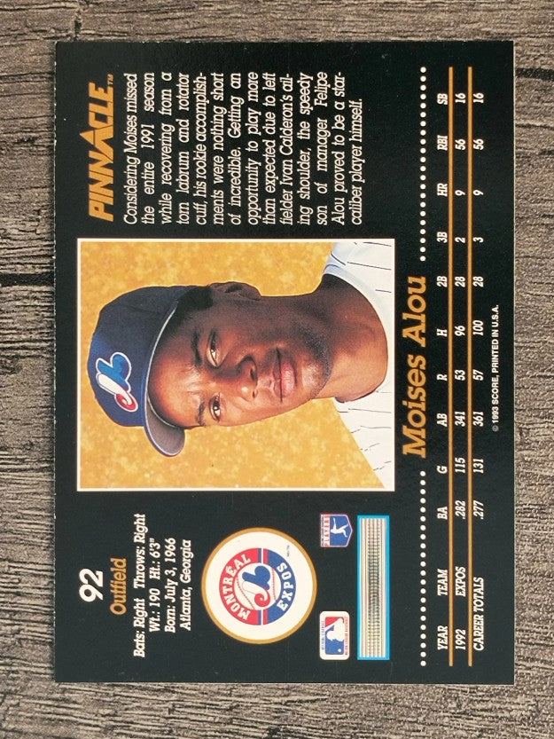 1993 Pinnacle #92 Moises Alou