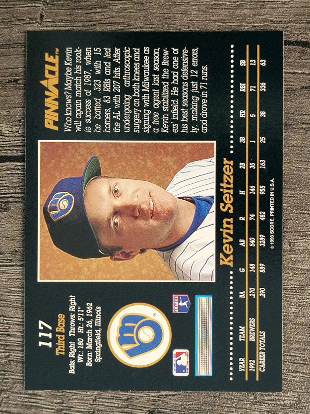 1993 Pinnacle #117 Kevin Seitzer