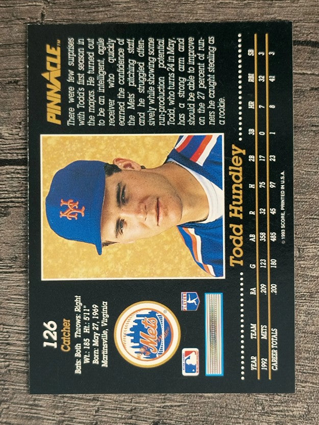 1993 Pinnacle #126 Todd Hundley