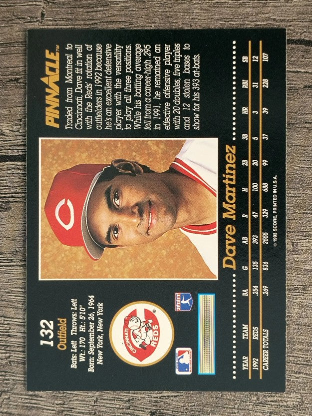1993 Pinnacle #132 Dave Martinez