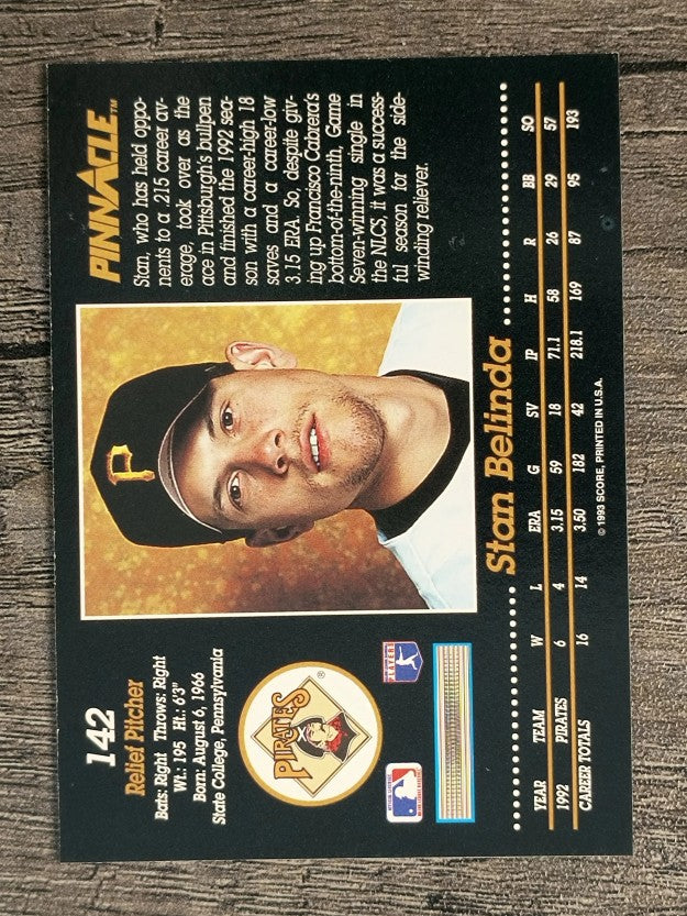 1993 Pinnacle #142 Stan Belinda