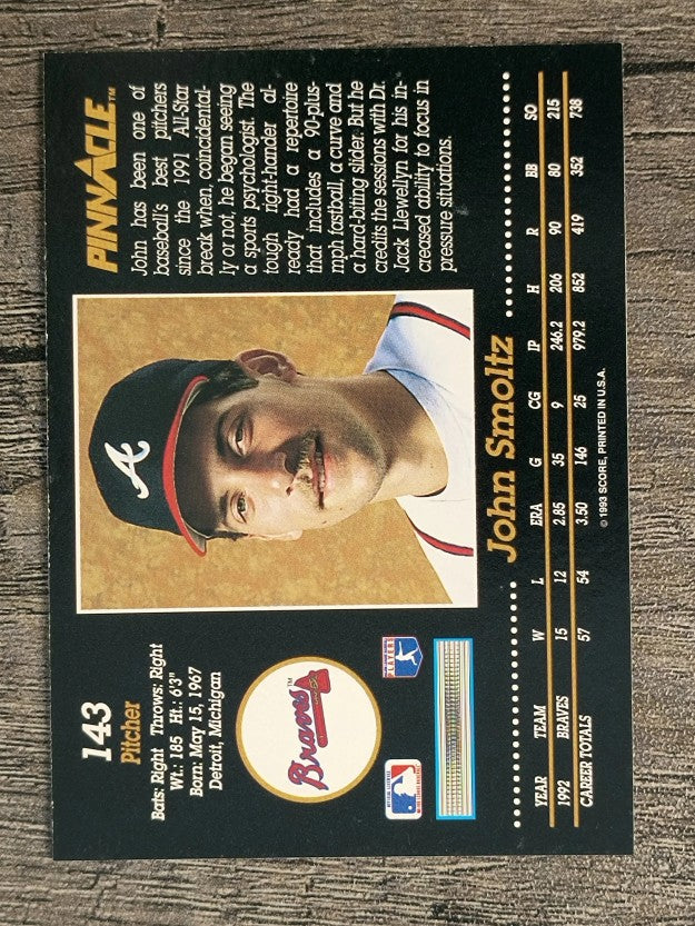 1993 Pinnacle #143 John Smoltz