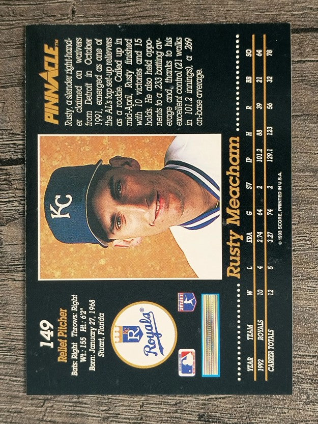 1993 Pinnacle #149 Rusty Meacham