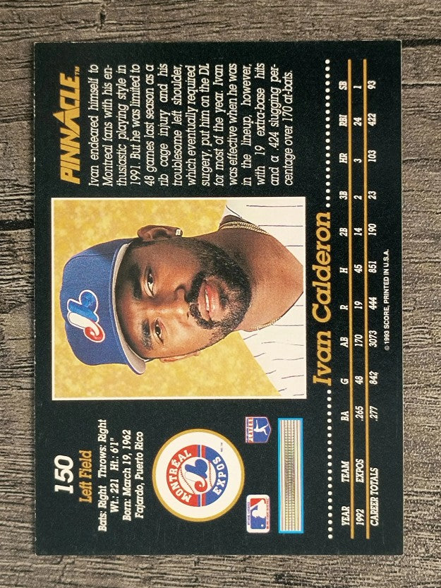 1993 Pinnacle #150 Ivan Calderon