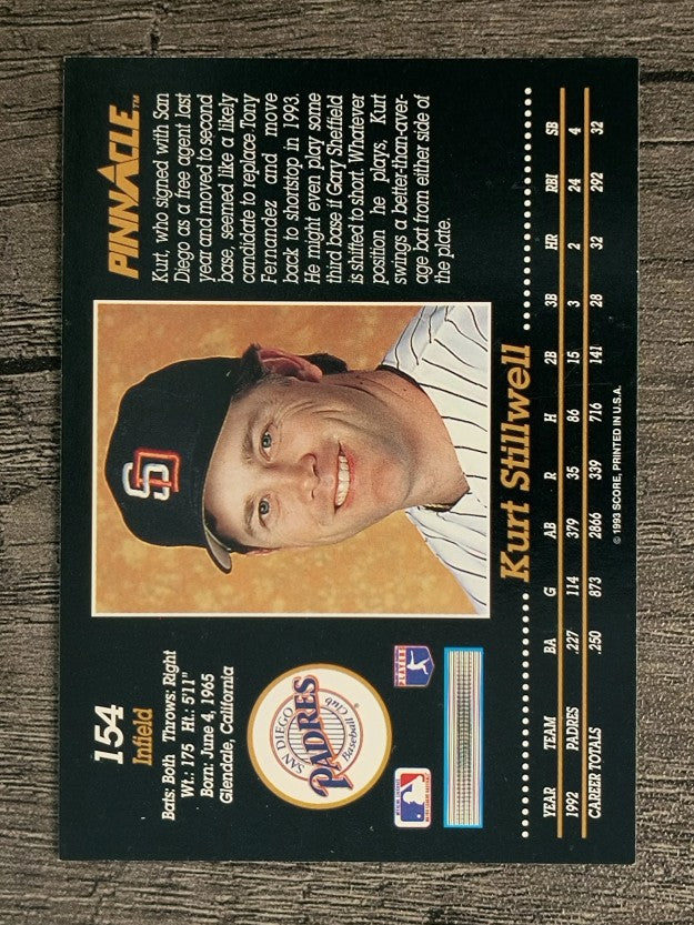 1993 Pinnacle #154 Kurt Stillwell