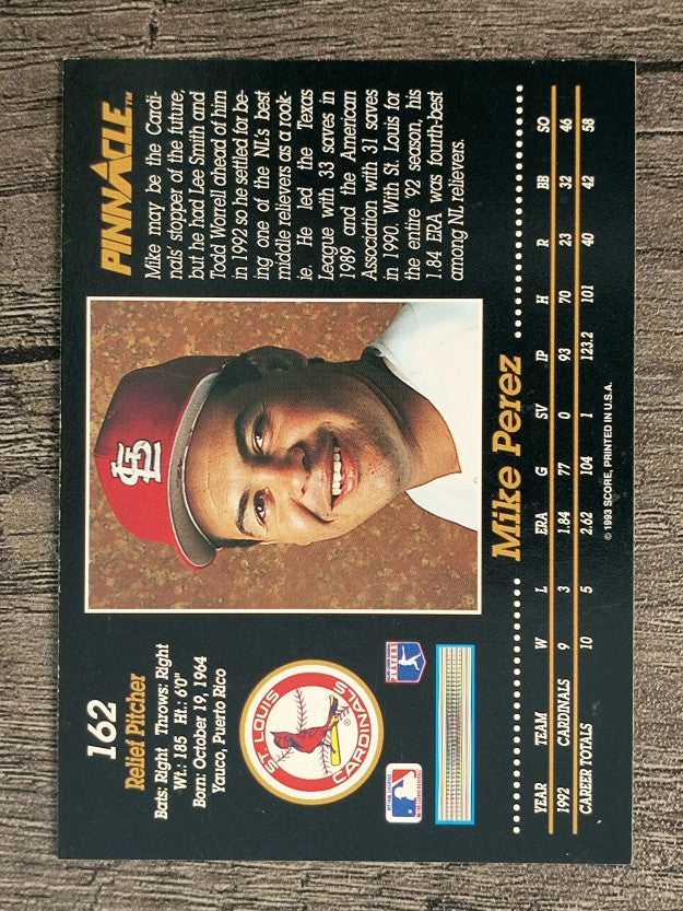 1993 Pinnacle #162 Mike Perez