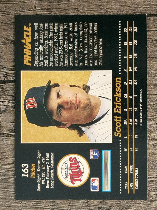 1993 Pinnacle #163 Scott Erickson
