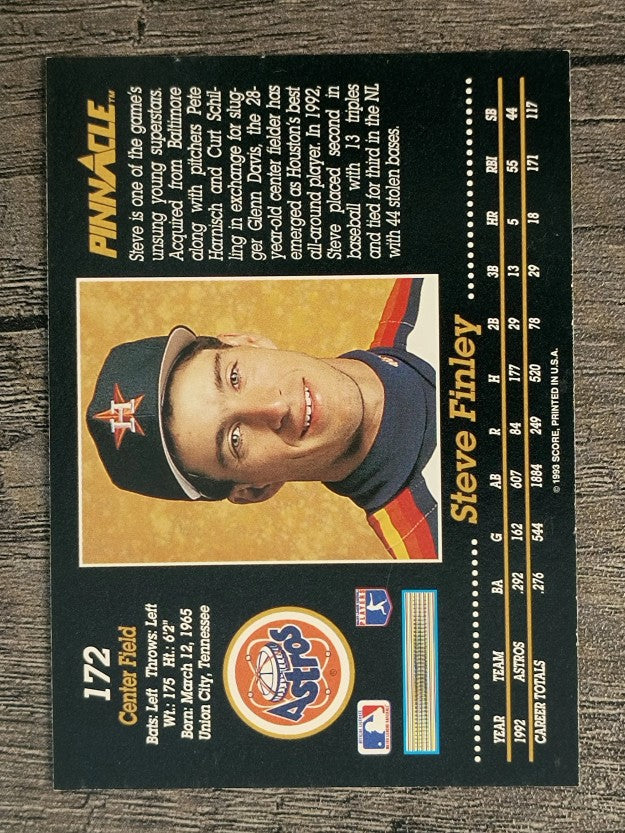 1993 Pinnacle #172 Steve Finley