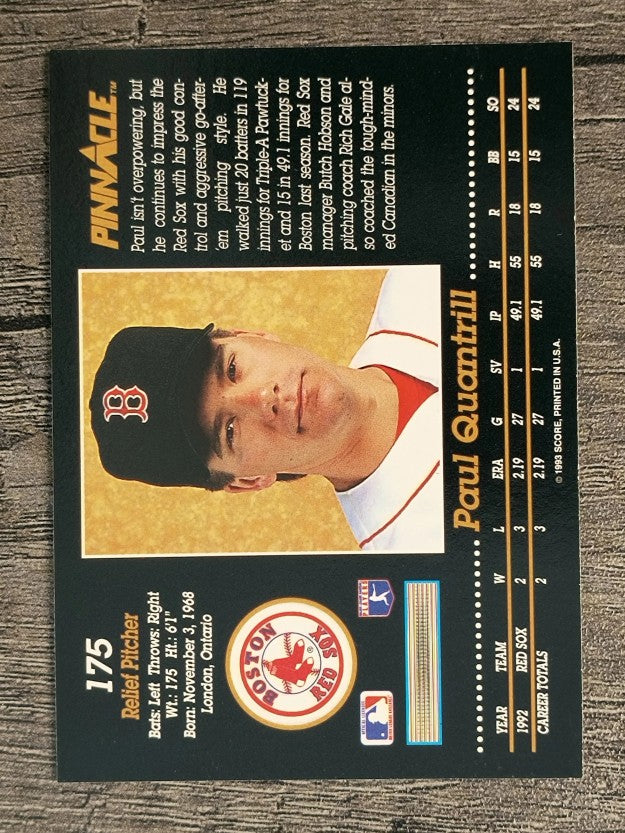 1993 Pinnacle #175 Paul Quantrill
