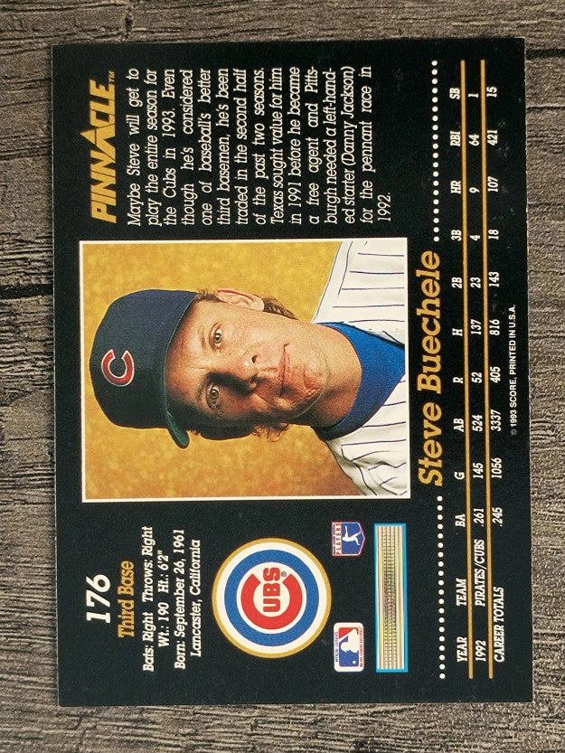 1993 Pinnacle #176 Steve Buechele
