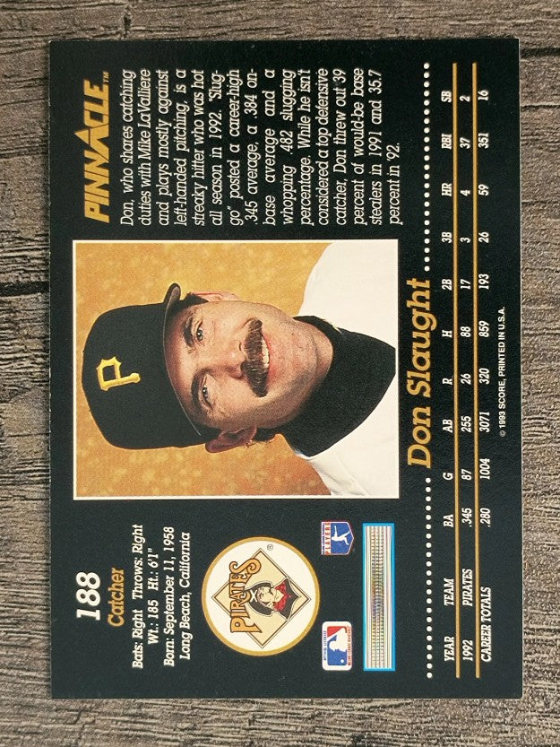 1993 Pinnacle #188 Don Slaught