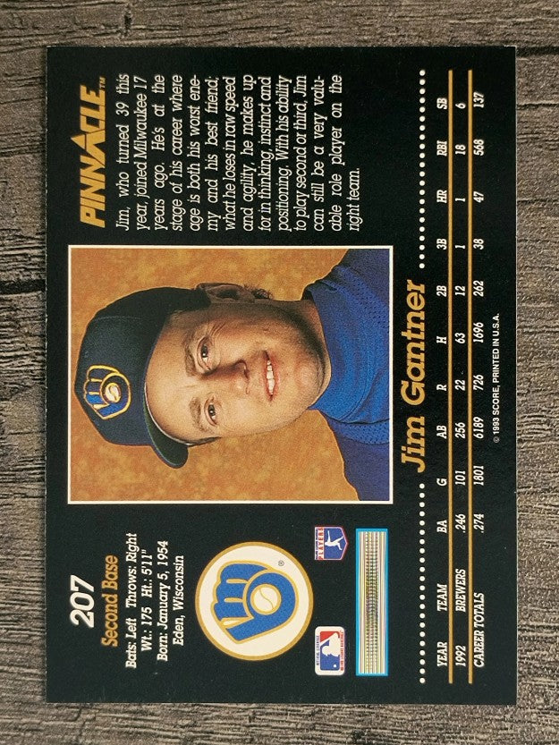 1993 Pinnacle #207 Jim Gantner