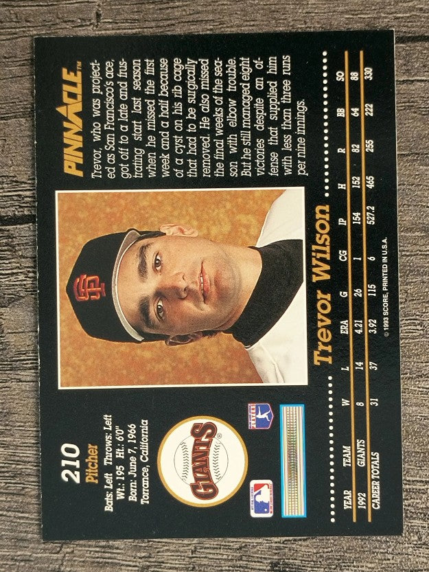 1993 Pinnacle #210 Trevor Wilson