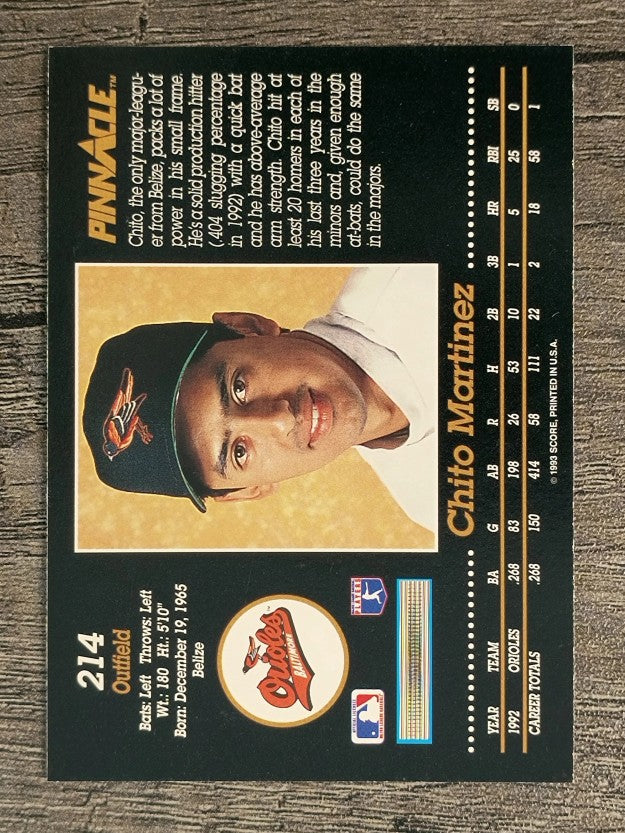 1993 Pinnacle #214 Chito Martinez