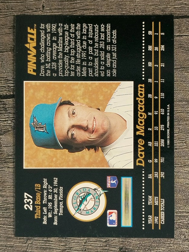1993 Pinnacle #237 Dave Magadan