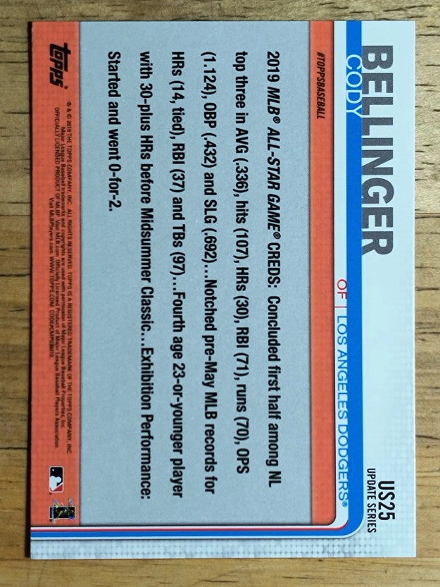 2019 Topps Update #US25 Cody Bellinger AS