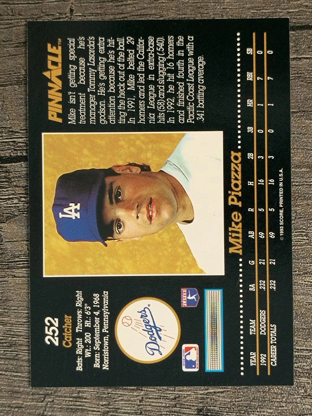 1993 Pinnacle #252 Mike Piazza (NM)