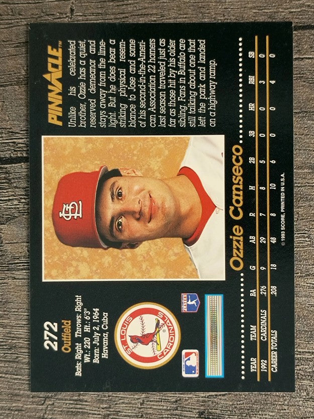 1993 Pinnacle #272 Ozzie Canseco