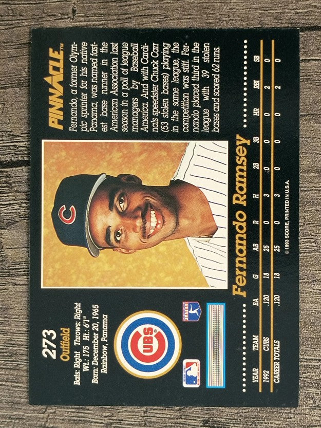 1993 Pinnacle #273 Fernando Ramsey RC